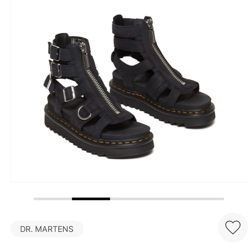 Dr Martens black leather gladiator sandals